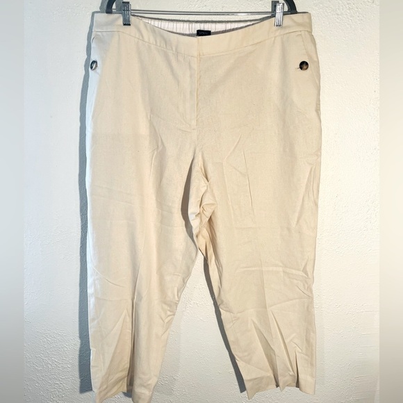 J. Crew linen & cotton blend plus size pants. - Picture 1 of 4